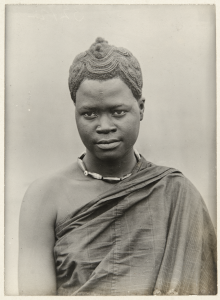 Igbo woman with elaborate geometric hairstyle, circa 1910. (Northcote Thomas Collection, Museum of Archaeology and Anthropology, Cambridge University, P.119601.NWT)