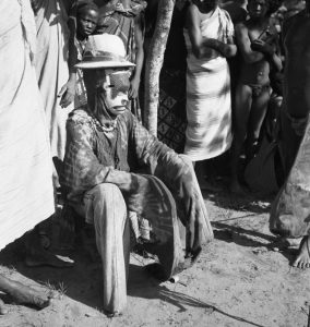 Close-Up of Ogaranya Masquerade in Nimo. Photograph by Gwillim I. Jones, 1930s.